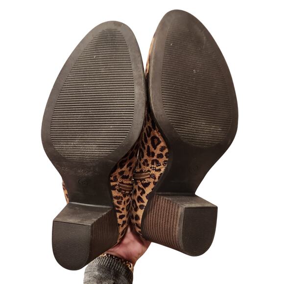 Serra Cheetah Print Ankle Booties Sz 8 - Picture 4 of 4